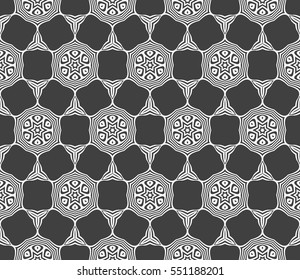 flower pattern. Seamless. Arabesque. vector illustration. monochrome color. for invitation, background, wallpaper