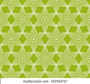 flower pattern. Seamless. Arabesque. vector illustration. green color. for invitation wedding, valentine's, background, wallpaper