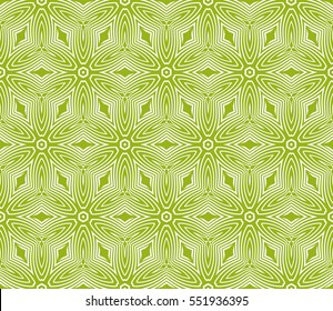 flower pattern. Seamless. Arabesque. vector illustration. green color. for invitation wedding, valentine's, background, wallpaper