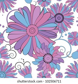 Flower pattern seamless background