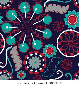 Flower pattern seamless background