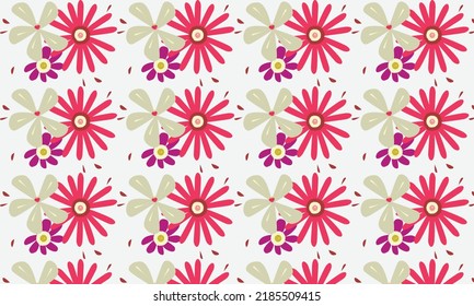 Flower Pattern Seamless Background Design