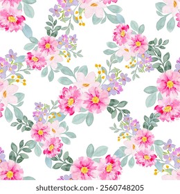 Flower Pattern, seamless floral pattern design ready for textile prints. pattern, flower, allover, design, watercolor, seamless, art, illustration, seamless