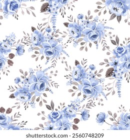 Flower Pattern, seamless floral pattern design ready for textile prints. pattern, flower, allover, design, watercolor, seamless, art, illustration, seamless