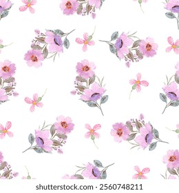 Flower Pattern, seamless floral pattern design ready for textile prints. pattern, flower, allover, design, watercolor, seamless, art, illustration, seamless