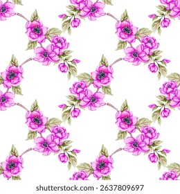 Flower Pattern, seamless floral pattern design ready for textile prints. pattern, flower, allover, design, watercolor, seamless, art, illustration, seamless