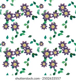 Patrón floral, patrón floral sin fisuras, textura sin fisuras, fondo de hojas, fondo de pétalos, Formas de Vector, fondo de verano, acuarela de flores, diseño de patrón, fondo floral