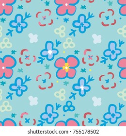 Flower pattern seamless pattern illustration