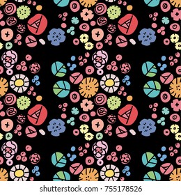 Flower pattern seamless pattern illustration
