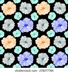 flower pattern. seamless pattern with poppies