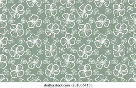 flower pattern seamless, silhouette of hibiscus flowers, hand drawn botanical