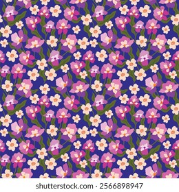 flower pattern seamless, silhouette of hibiscus flowers, hand drawn botanical.