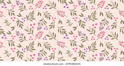 flower pattern seamless, silhouette of hibiscus flowers, hand drawn botanical.
