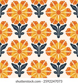 flower pattern seamless, silhouette of hibiscus flowers, hand drawn botanical.
