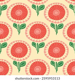 flower pattern seamless, silhouette of hibiscus flowers, hand drawn botanical.