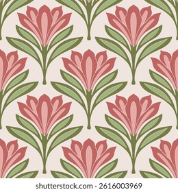 flower pattern seamless, silhouette of hibiscus flowers, hand drawn botanical.
