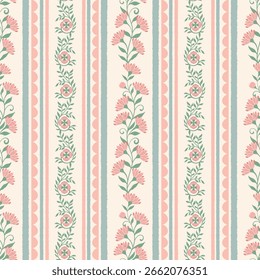 flower pattern seamless, silhouette of hibiscus flowers, hand drawn botanical.
