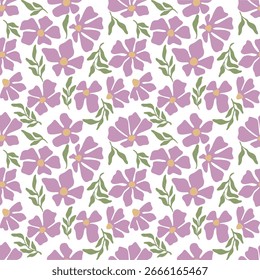 flower pattern seamless, silhouette of hibiscus flowers, hand drawn botanical.