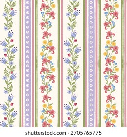 flower pattern seamless, silhouette of hibiscus flowers, hand drawn botanical.