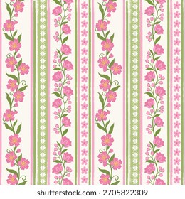 flower pattern seamless, silhouette of hibiscus flowers, hand drawn botanical.