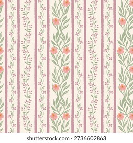 flower pattern seamless, silhouette of hibiscus flowers, hand drawn botanical.