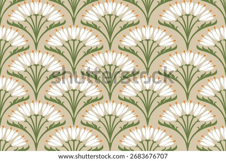 flower pattern seamless, silhouette of hibiscus flowers, hand drawn botanical. 
