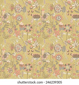 Flower pattern, seamless texture. Endless floral pattern. Can be used for wallpaper, pattern, backdrop, surface textures. Full color seamless floral background