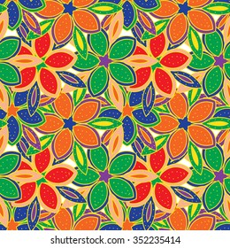 Flower pattern. A seamless vector background for the sites, cards, fabrics