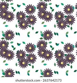 Flower pattern, seamless pattern, vector pattern, pattern design, background vector, background summer, leafs background, ornaments vector, vector flowers, leafs isolated, seamless wallpaper
