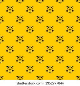 Flower pattern seamless vector repeat geometric yellow for any design