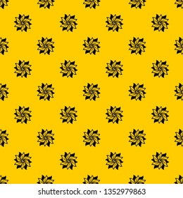 Flower pattern seamless vector repeat geometric yellow for any design