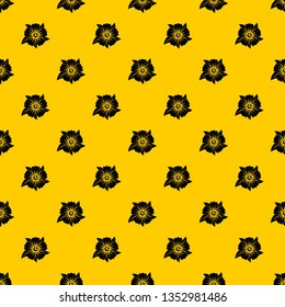 Flower pattern seamless vector repeat geometric yellow for any design