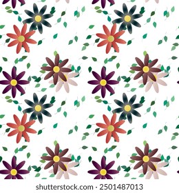 Patrón de flores, Fondo de pantalla sin costuras, fondo de hojas, diseño de patrón, patrón de fondo, Vector de arte, ramo de flores, fondo de Vector, Formas de Vector, patrón de Vector, acuarela de flores