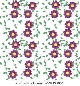 Flower pattern, seamless wallpaper, vector shapes, floral vector, flowers isolated, flower bouquet, seamless vector, background pattern, leaf isolated, flowers spring, vector design