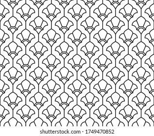 Blumenmuster. Nahtlose, weiße und schwarze Ornamente. Grafischer Vektorhintergrund. Ornamente für Gewebe, Tapeten, Verpackungen