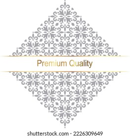 Flower pattern. Seamless white and gray ornament. Graphic vector background. Ornament for fabric, wallpaper, packaging.