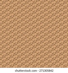 Flower pattern in shades of brown antique. Vector illustration.