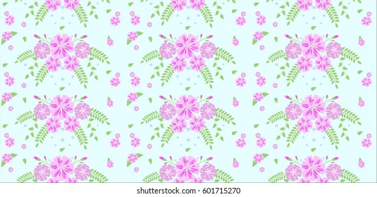 Flower pattern in small flowers on a green background. Calico Millers.Floral seamless background for textile, surface, fabric, wallpaper, print, gift wrapping and scrapbooking, decoupage