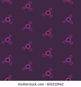 Flower pattern in small-flowered lilac flowers on a lilac background. Calico Millers.Floral seamless background for textile, surface, fabric,wallpaper, print, gift wrapping and scrapbooking, decoupage