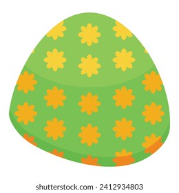 Flower pattern swim cap icon isometric vector. Sport accessory. Dive equipment
