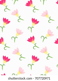 flower pattern tender pink flowers