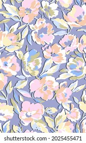 flower pattern textile design illustration