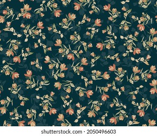 ilustración de diseño textil de patrón de flor