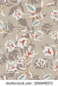 flower pattern textile design illustration