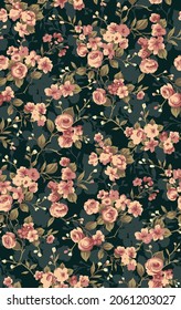 flower pattern textile design illustration