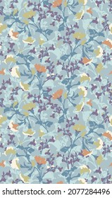 ilustración de diseño textil de patrón de flor