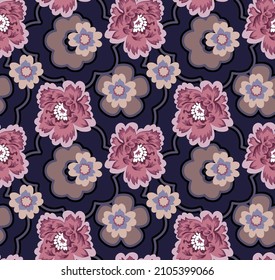 flower pattern textile design illustration