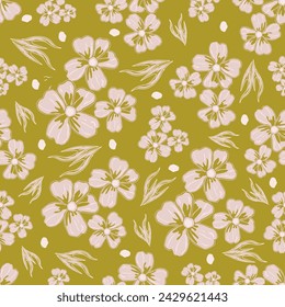 ilustración de diseño textil de patrón de flores