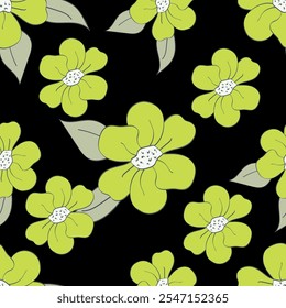 flower pattern textile design illustration