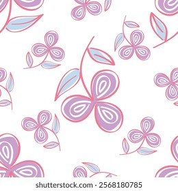 flower pattern textile design illustration